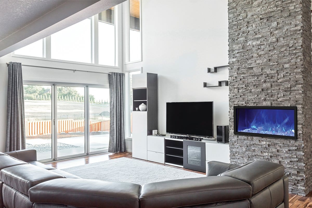 Amantii Panorama Slim 50 Indoor / Outdoor Built-in Electric Fireplace - Image 3