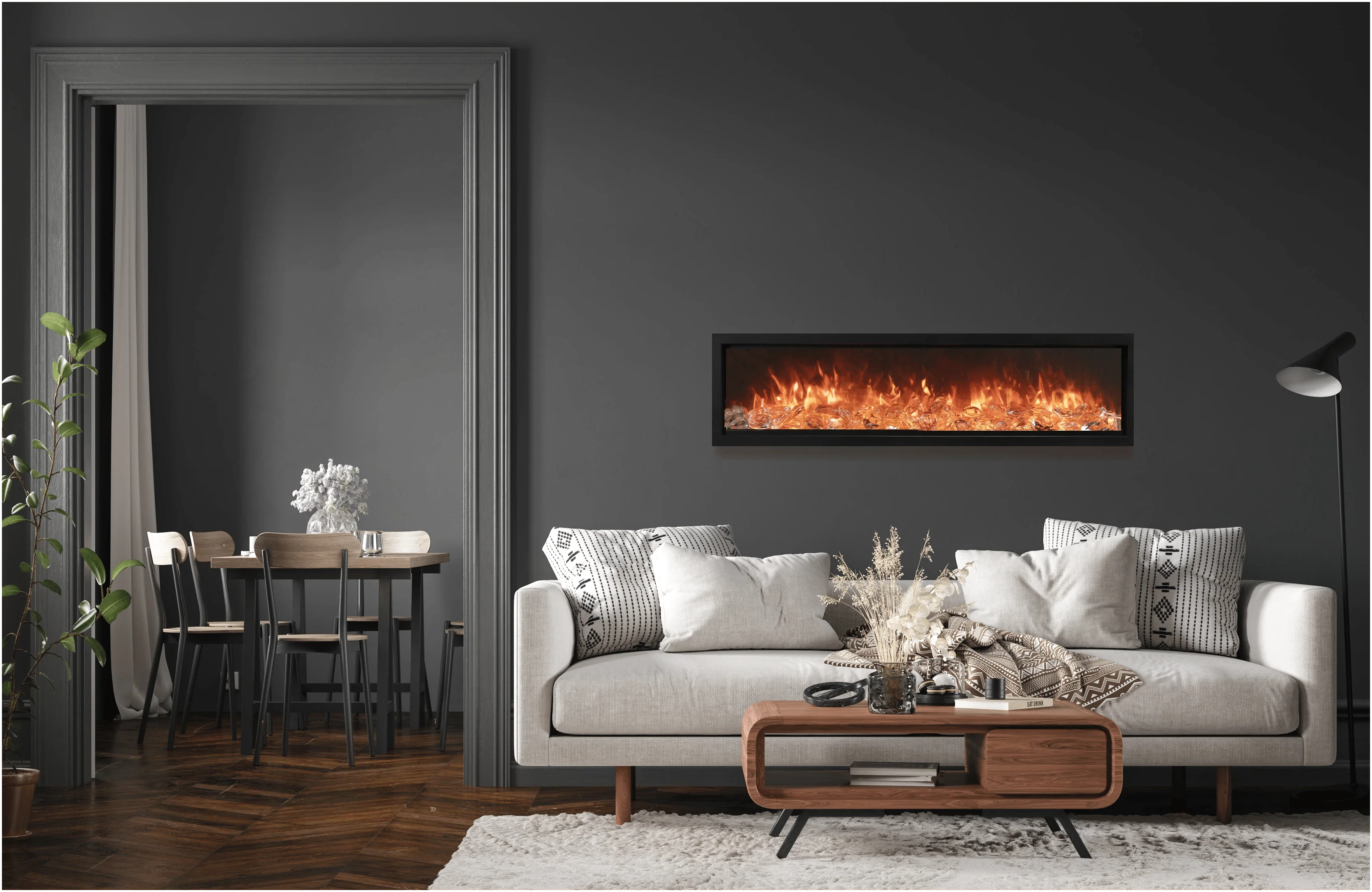 Amantii Symmetry Bespoke 100 Indoor / Outdoor Built-in Electric Fireplace - Image 10