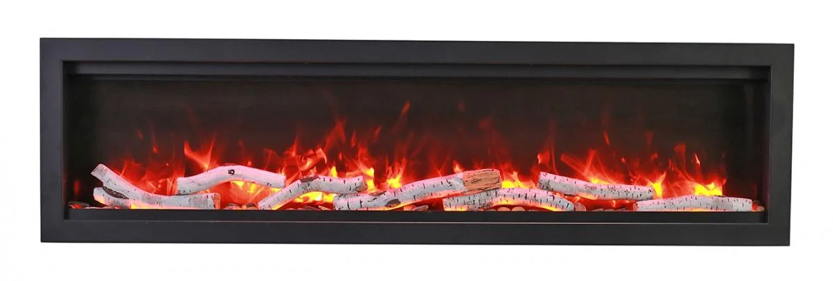 Amantii Symmetry Bespoke 74 Indoor / Outdoor Built-in Electric Fireplace