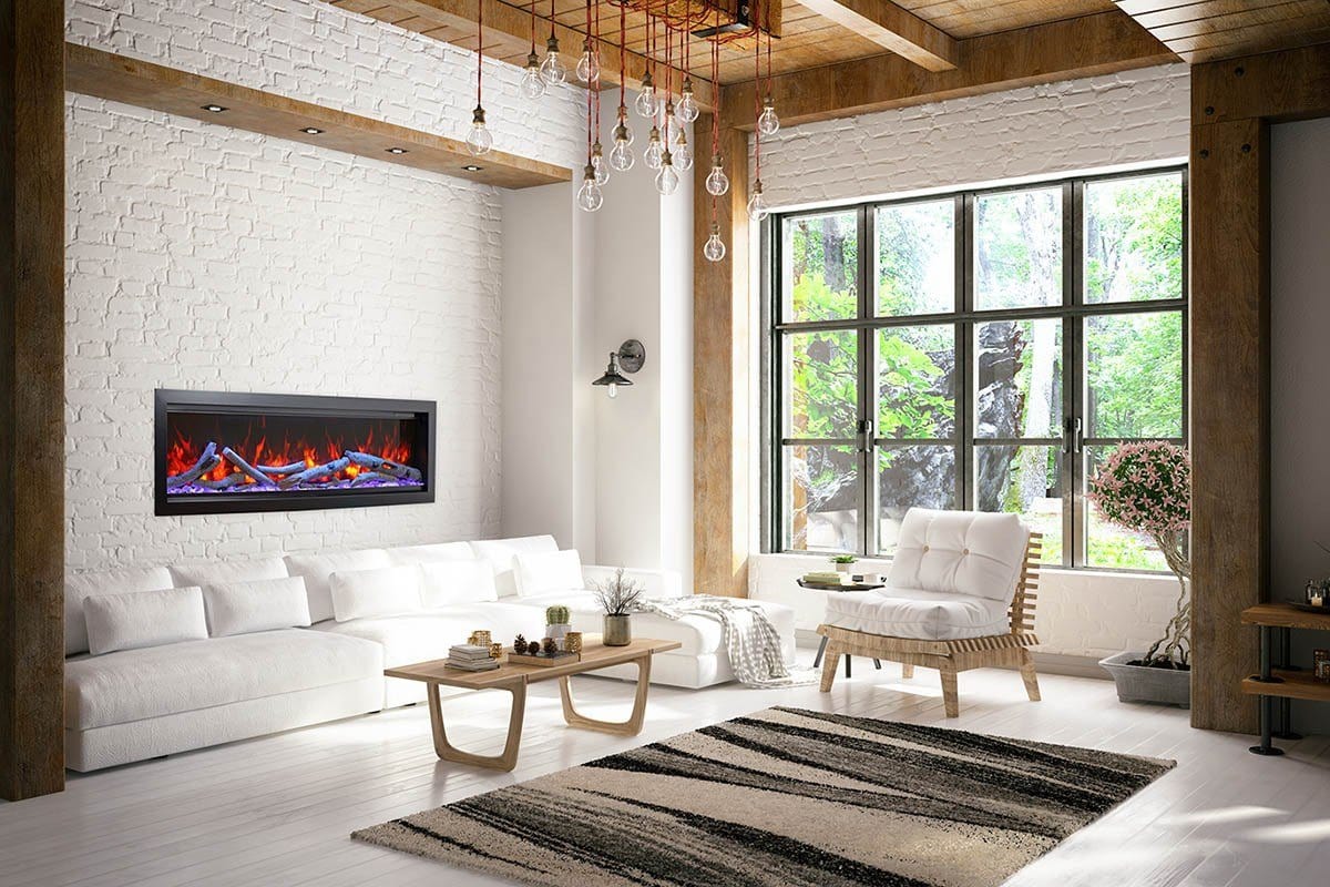 Amantii Symmetry Bespoke 74 Indoor / Outdoor Built-in Electric Fireplace - Image 5