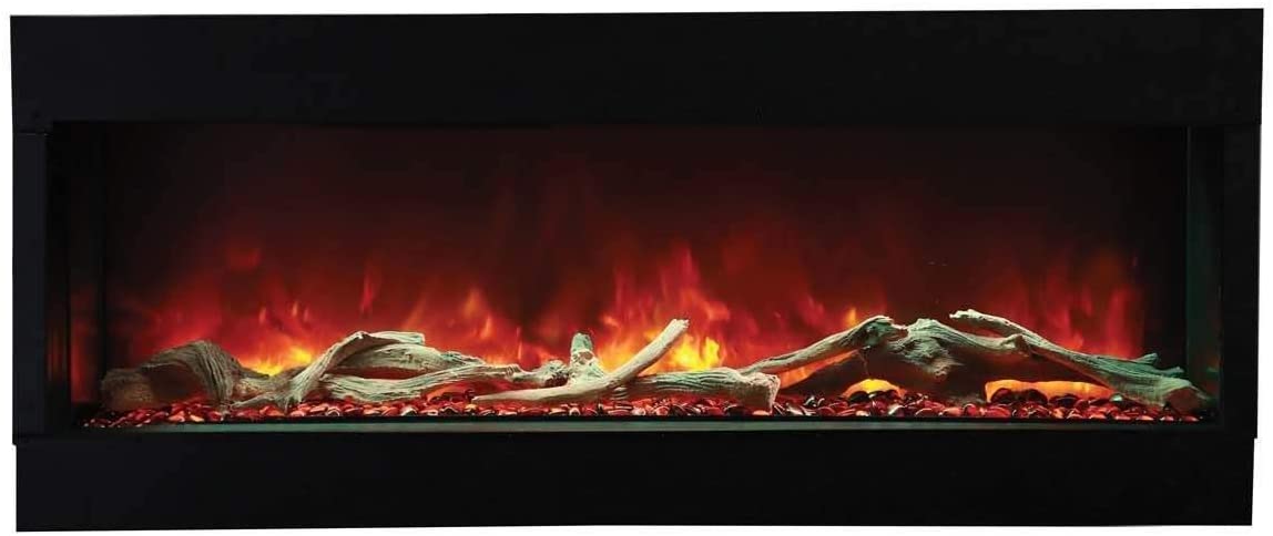 Amantii Tru-View Slim 60 3-sided Indoor / Outdoor Electric Fireplace - Image 2