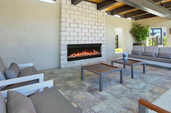 Amantii Tru-View Slim 60 3-sided Indoor / Outdoor Electric Fireplace - Image 3