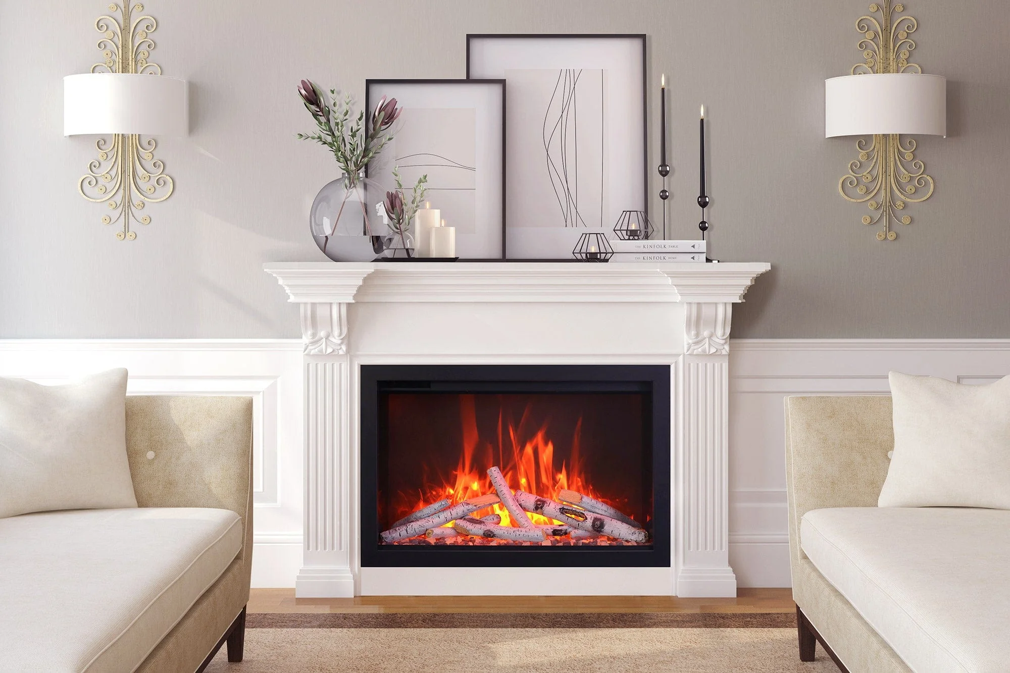 Ambiance Fireplaces 36" Traditional Electric Fireplace - Image 2