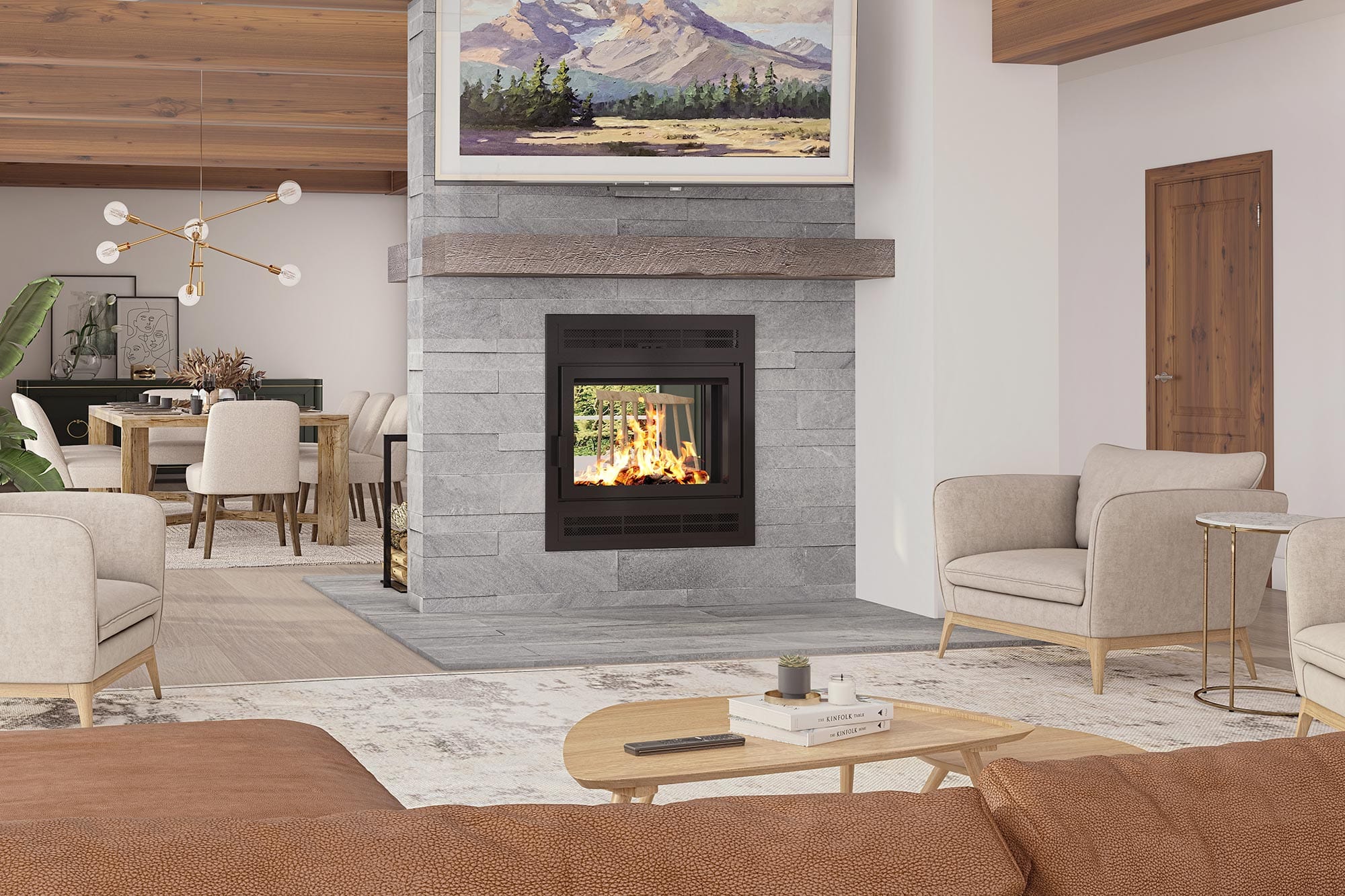 Ambiance Fireplaces Elegance 42 See-Thru Built-in Wood Fireplace - Image 2