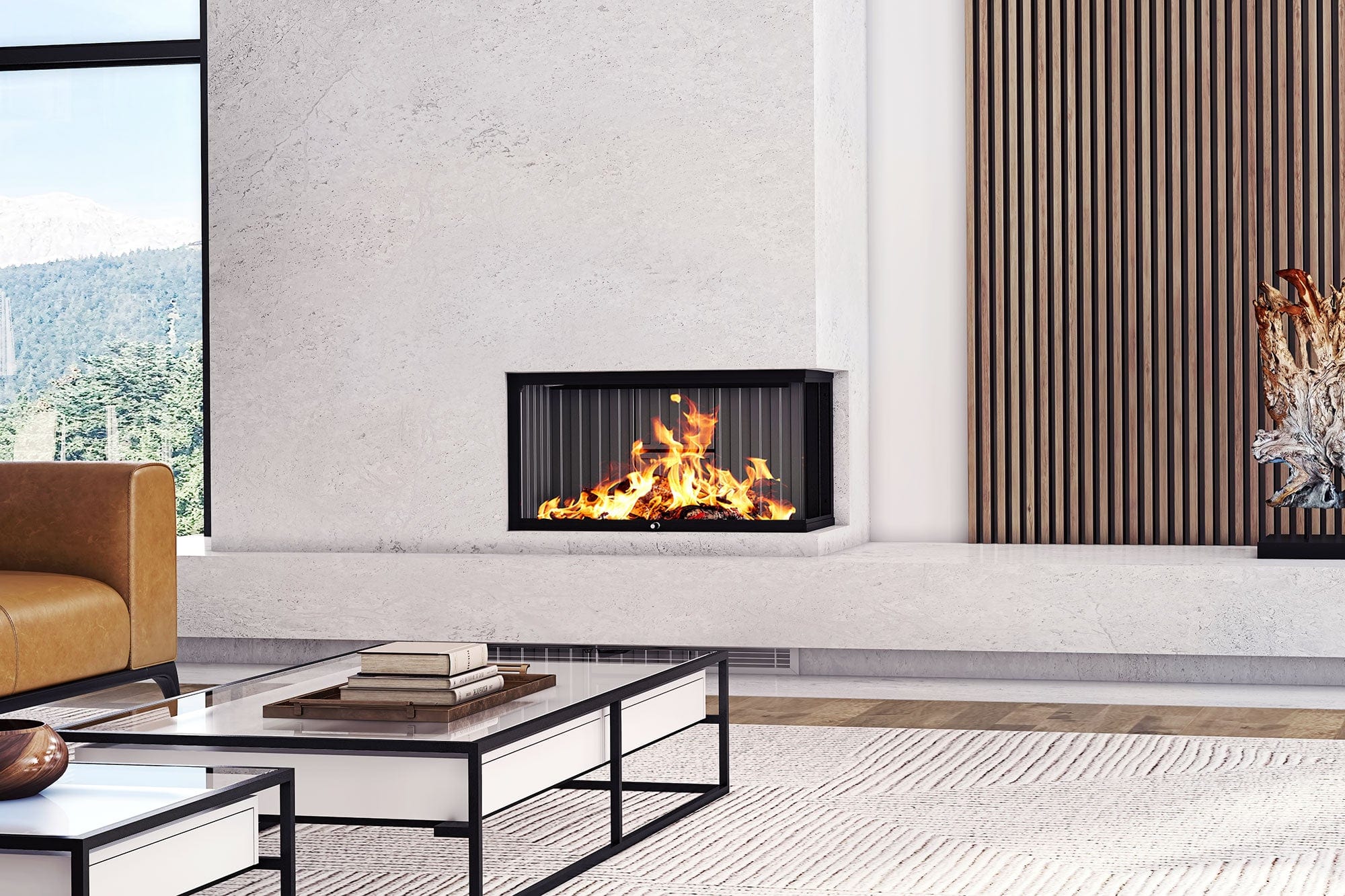 Ambiance Luxus Corner Right 32 Zero-Clearance Wood Fireplace - Image 2