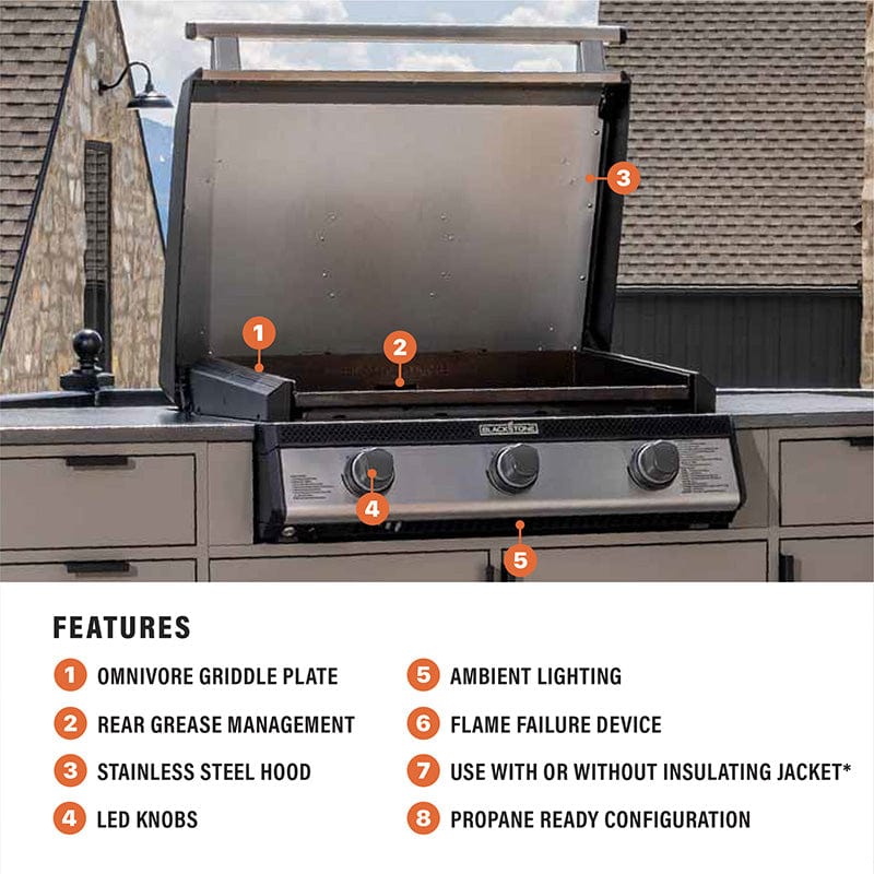 Blackstone 28" Drop-In Griddle with Hood - Image 3