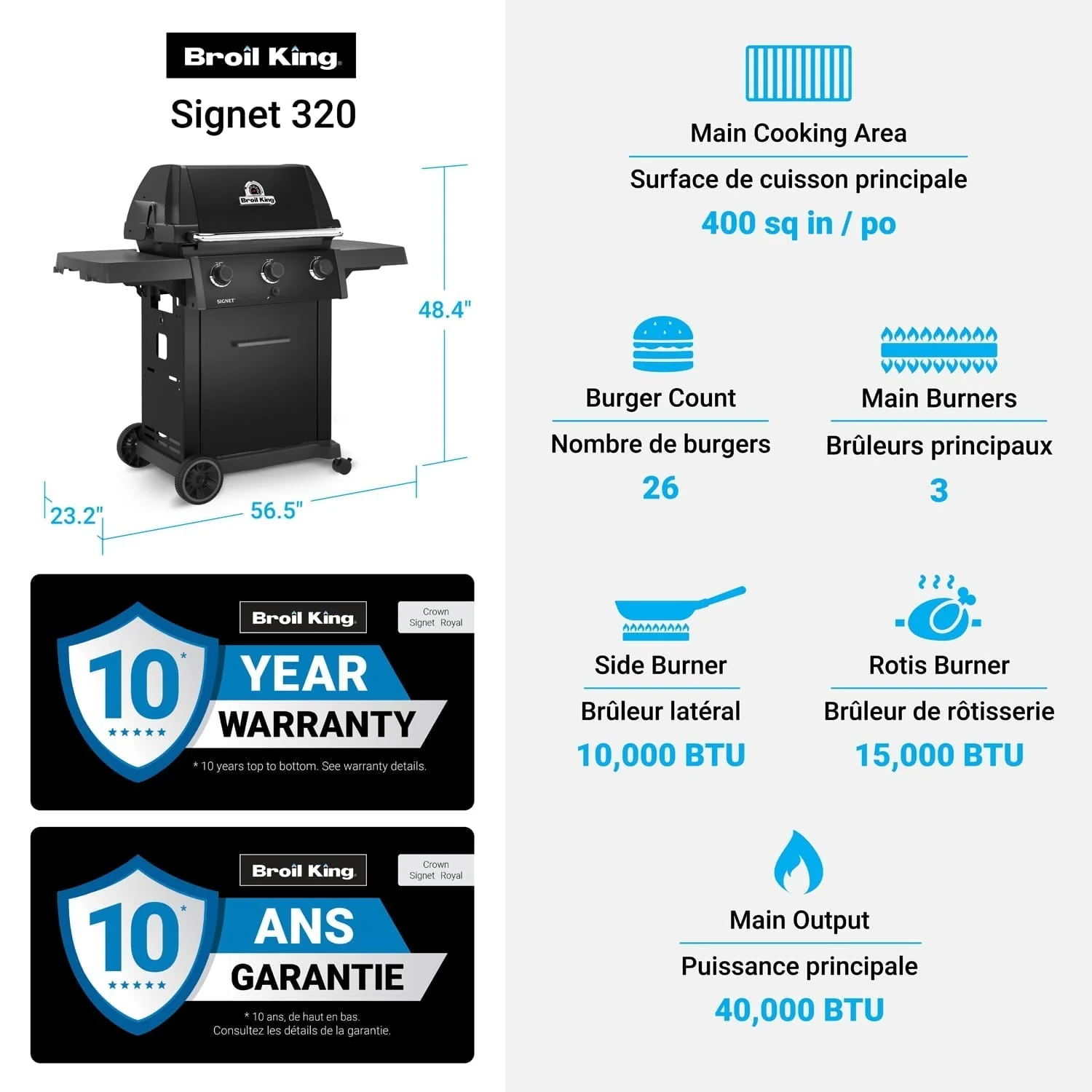 Broil King Signet 320 Shadow Gas Grill - Image 5