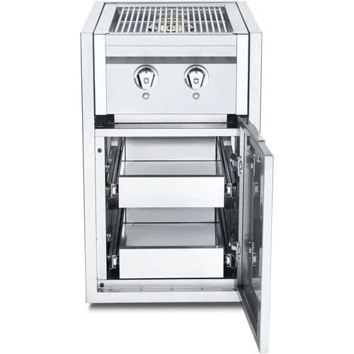 Crown Verity Infinite Built-In Gas Dual Side Burner with 2x Single Drawers and Light Package - Image 2