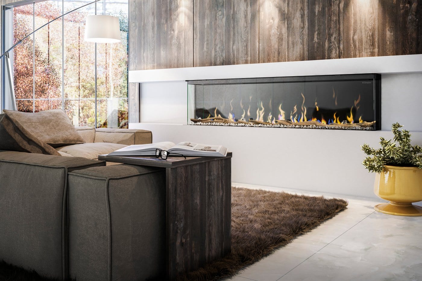 Dimplex IgniteXL Bold 74" Built-in Linear Electric Fireplace - Image 5