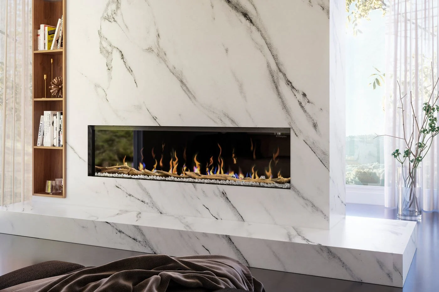 Dimplex IgniteXL Bold 74" Built-in Linear Electric Fireplace - Image 6