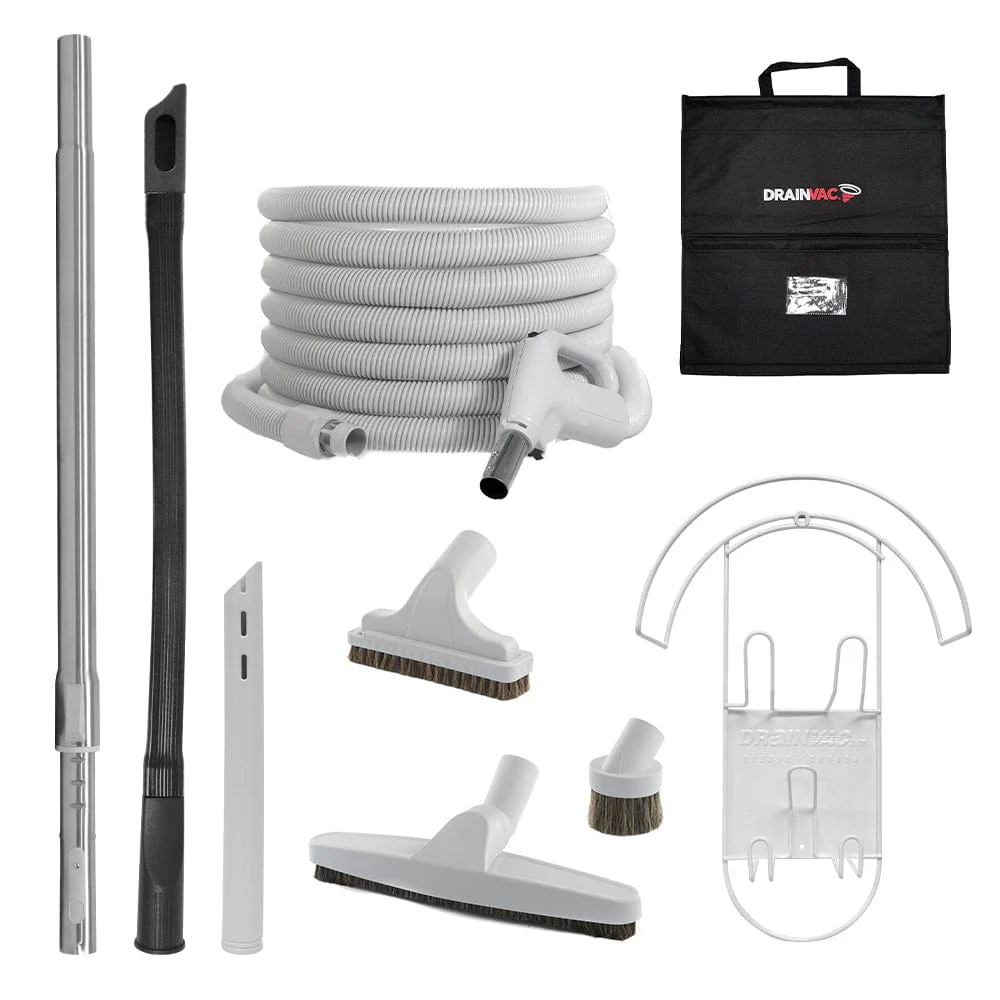 Drainvac Central Vacuum Premium Accessory Kit (35 ft.) - KIT35P