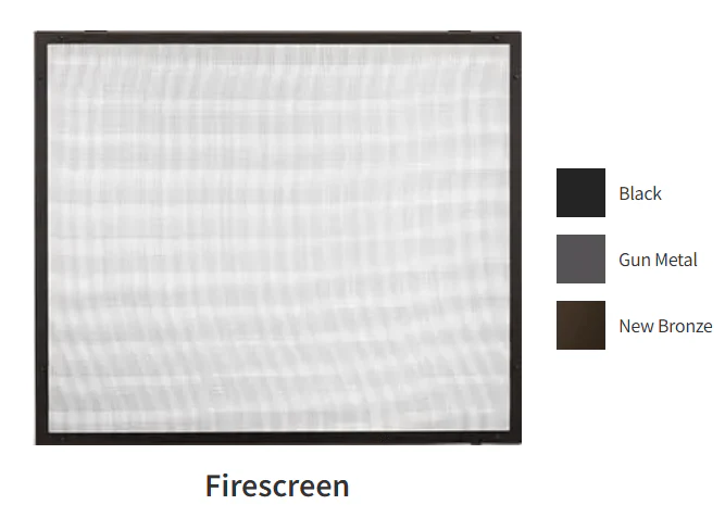 Heat & Glo 42" Firescreen Front - Gunmetal - FS-42STIFT-GM