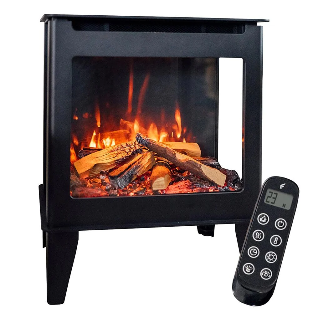 Heat & Glo Fuzion Multi-Sided Electric Fireplace Stove Heater