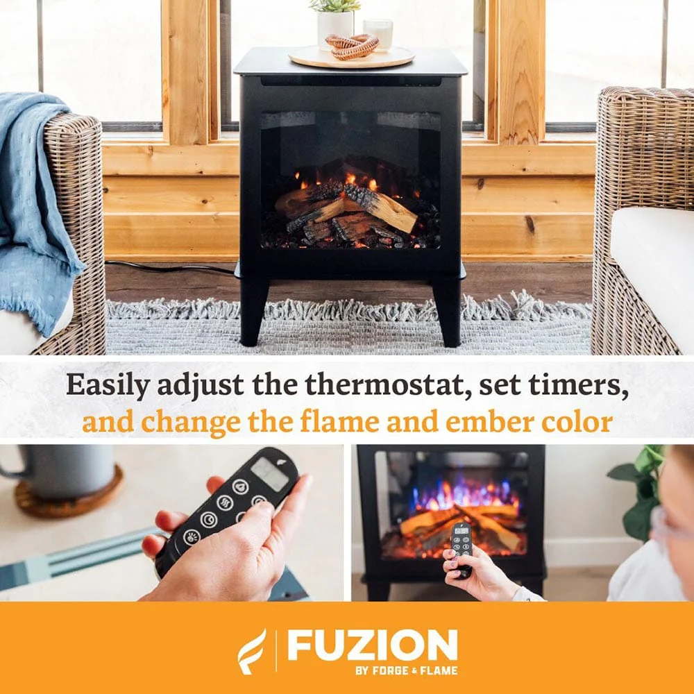Heat & Glo Fuzion Multi-Sided Electric Fireplace Stove Heater - Image 7