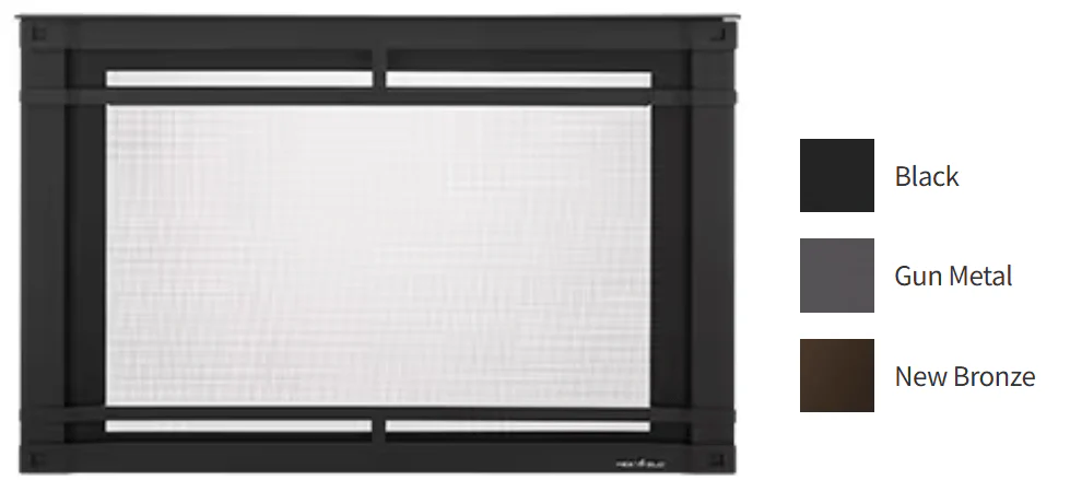 Heat & Glo Halston Front (35" Gun Metal) - HAL-FB35-GM