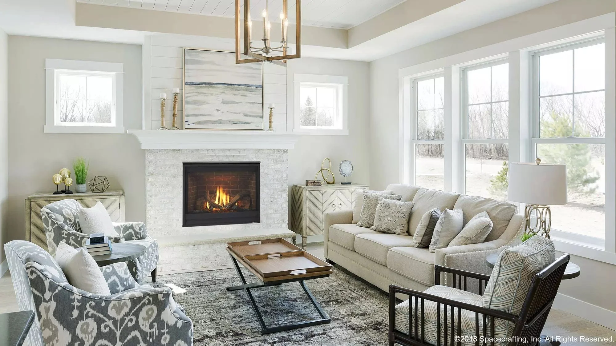 Heat & Glo Slimline 7X 36" Gas Fireplace (Tranquil Greige Refractory) - Image 4