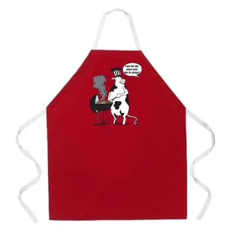 LA Imprints Attitude Apron - Cow BBQ - Image 4