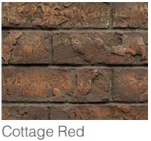 Majestic Cottage Red Traditional Brick Interior Panels (Ruby Insert 25") - BRICKMI25CR