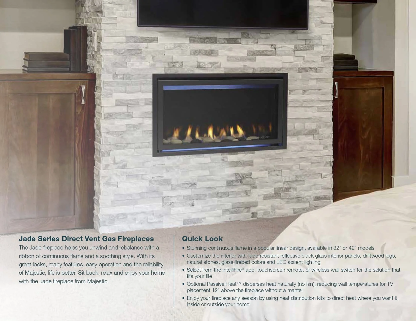 Majestic Jade Series 42" Gas Fireplace - Image 4