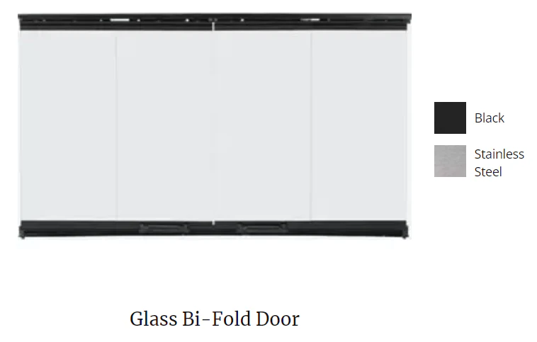 Majestic Original Bi-Fold Glass Door With Stainless Steel Trim (Sovereign 42) - DM1742S