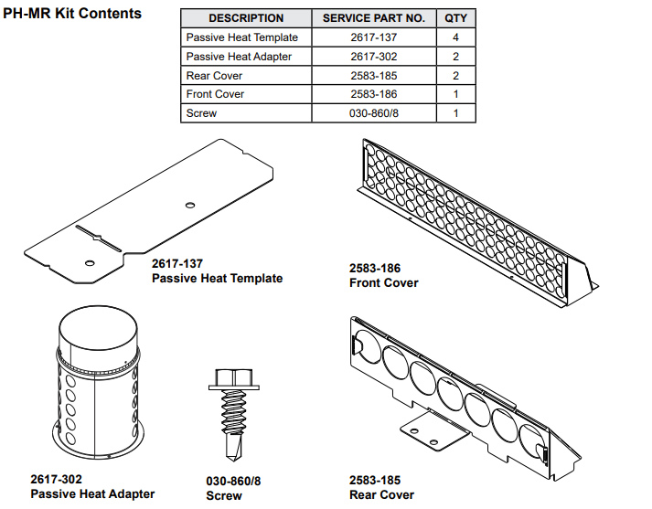 Majestic Passive Heat Kit - PH-MR
