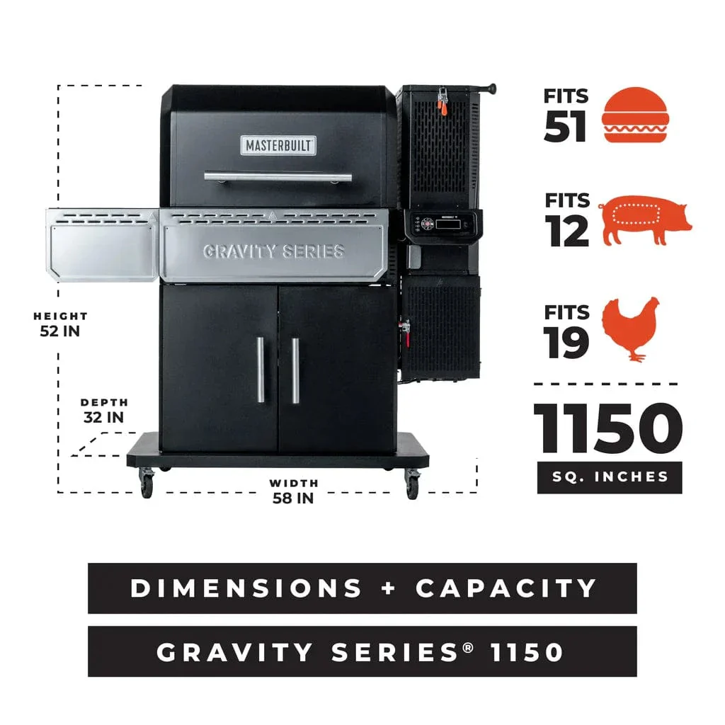 Masterbuilt Gravity Series 1150 Digital Charcoal BBQ & Smoker - Image 4