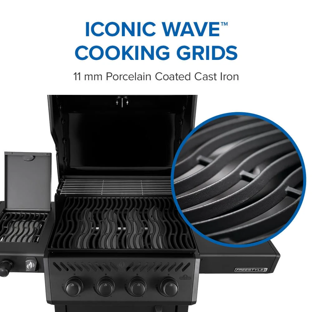 Napoleon Freestyle PRO 425 4-Burner with Infrared Side Burner, Matte Black - FP425DSIBMK-1 - Image 4