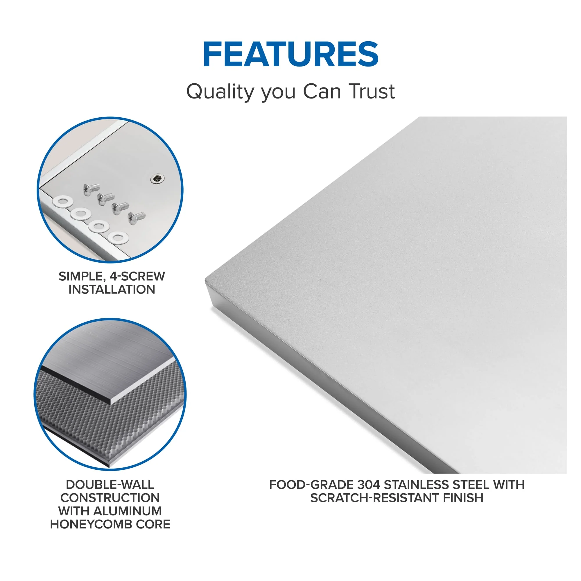 Napoleon OASIS 24" x 24" Stainless Steel Countertop (10" Burner Cutout) - CT-2424-BIB10 - Image 3