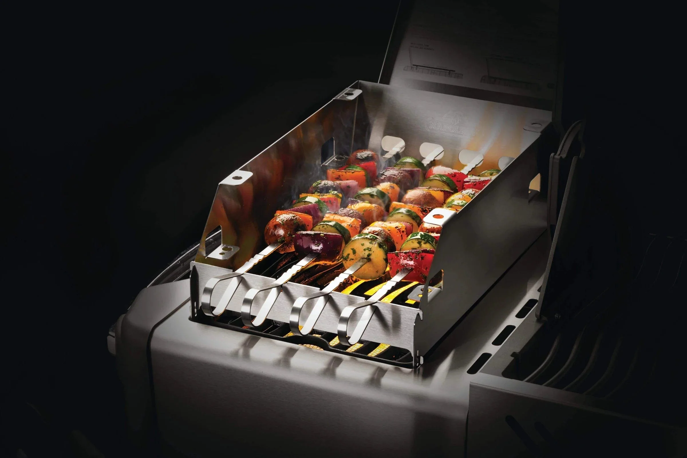 Napoleon Small SIZZLE ZONE Burner Windshield and Skewer Rack - 71302 - Image 11
