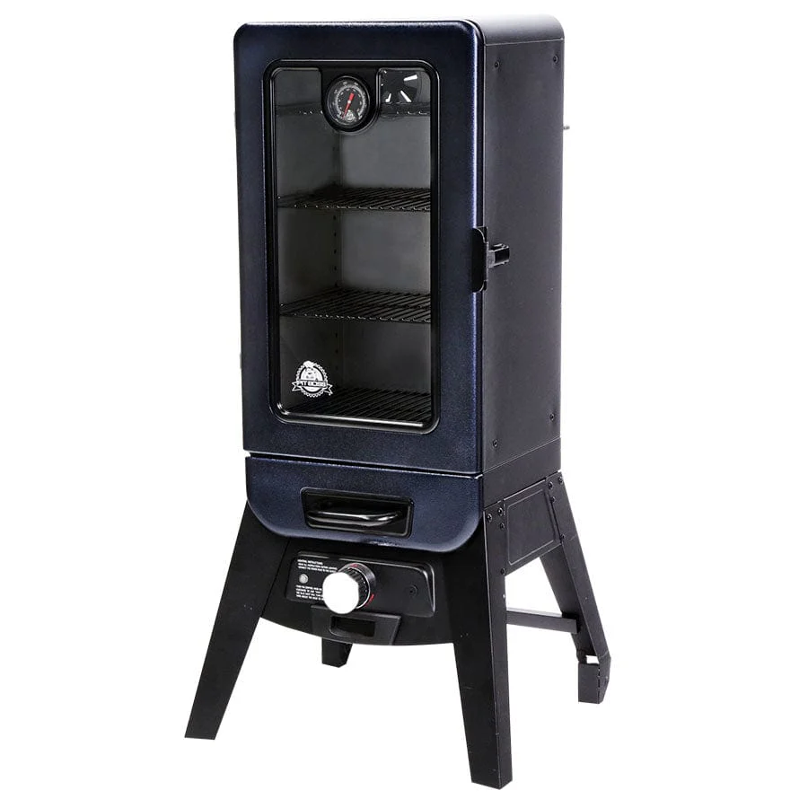 Pit Boss 3-Series Analog Vertical Smoker, Blue Hammertone - Image 4