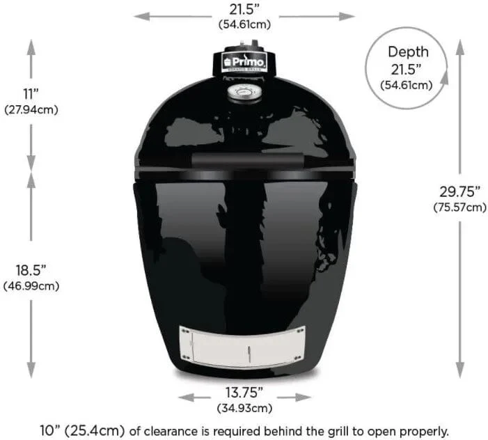 Primo 22" Round Ceramic Kamado Egg Charcoal Grill - Image 2
