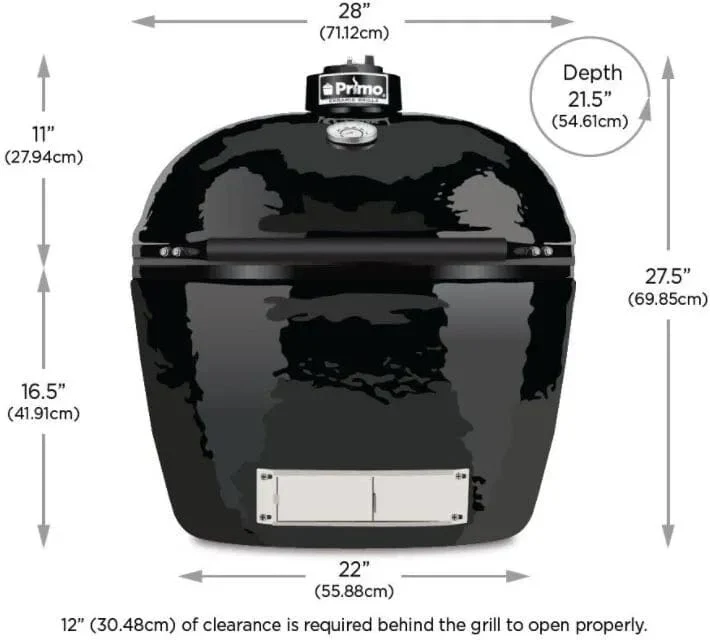 Primo 28" Oval X-Large Ceramic Kamado Egg Charcoal Grill - Image 2