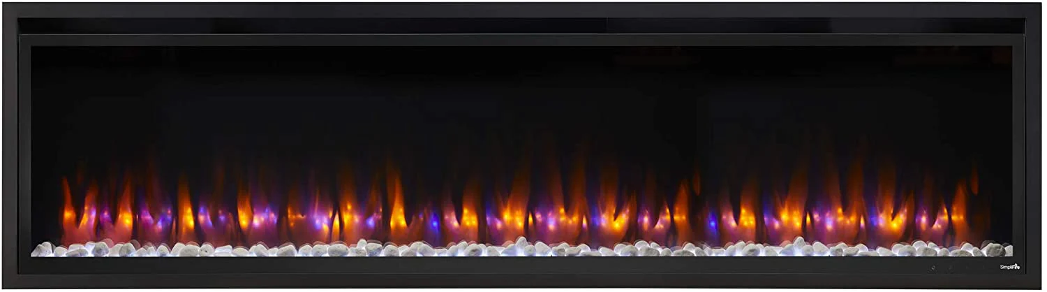 Simplifire 72" Allusion Platinum Linear Electric Fireplace