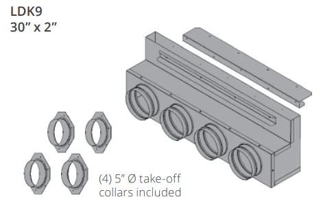 Valor 30" Plenum, 4" collars - LDK9